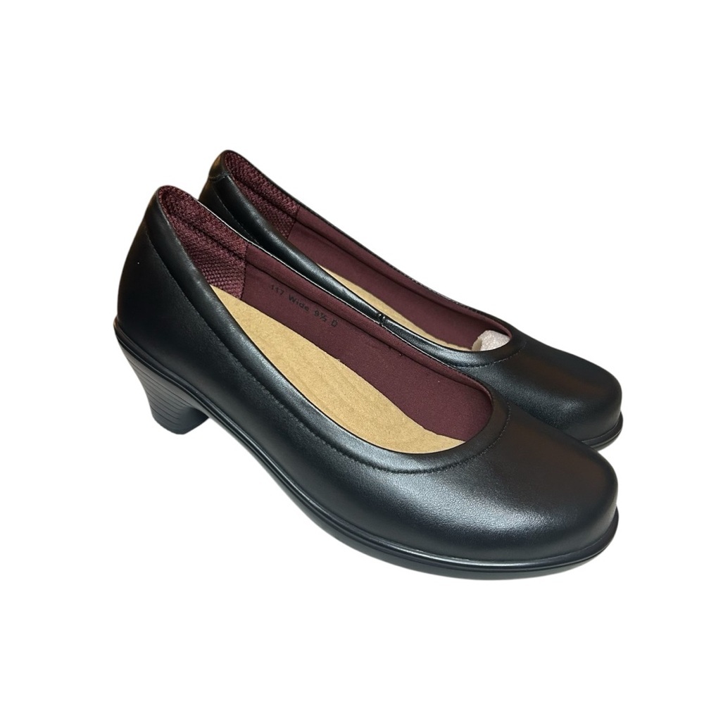 Orthofeet Bioheels Lilly black heels 2 inch comfortable size 9.5 wide
